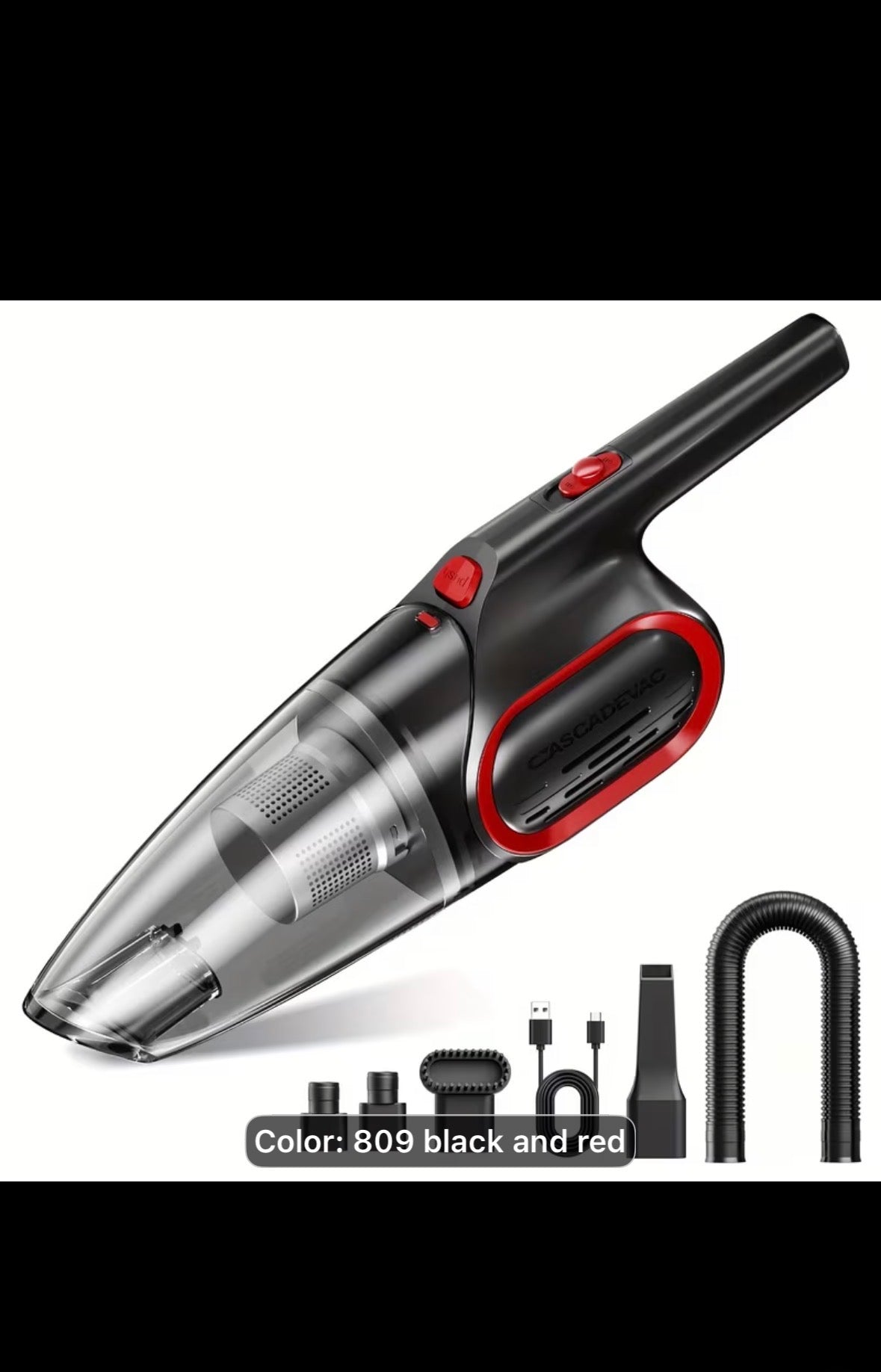 Portable Household Vacuum Cleaner, With 6000PA Powerful Suction Force, Low Noise, Dual Filtration. Household Vacuum Cleaner, Mini Vacuum Cleaner, Suitable For Cleaning Inside Cars, Pet Hair, Kitchens, Home Cleaning Supplies, Ladies' Car Accessories.
