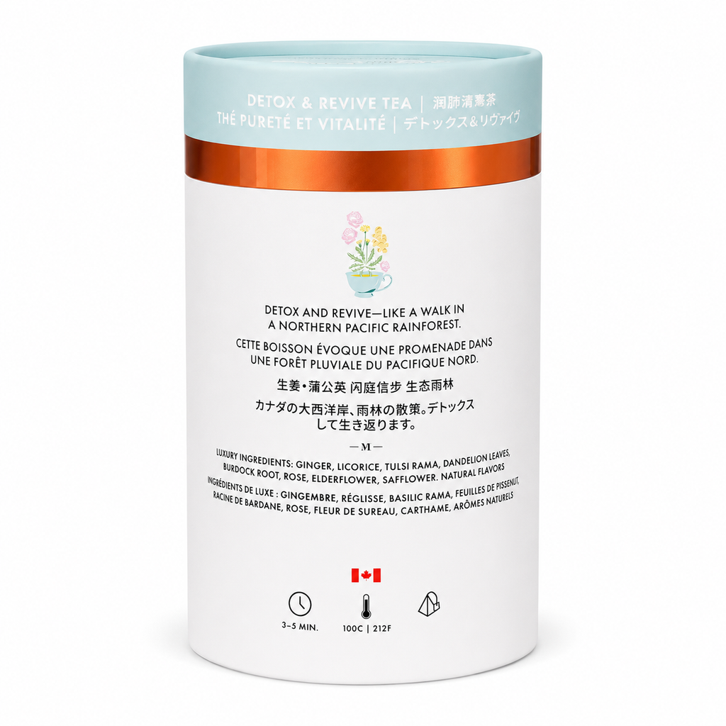 Detox and Revive Luxury Herbal tea | Canadian | 24ct DC-Tega Tea