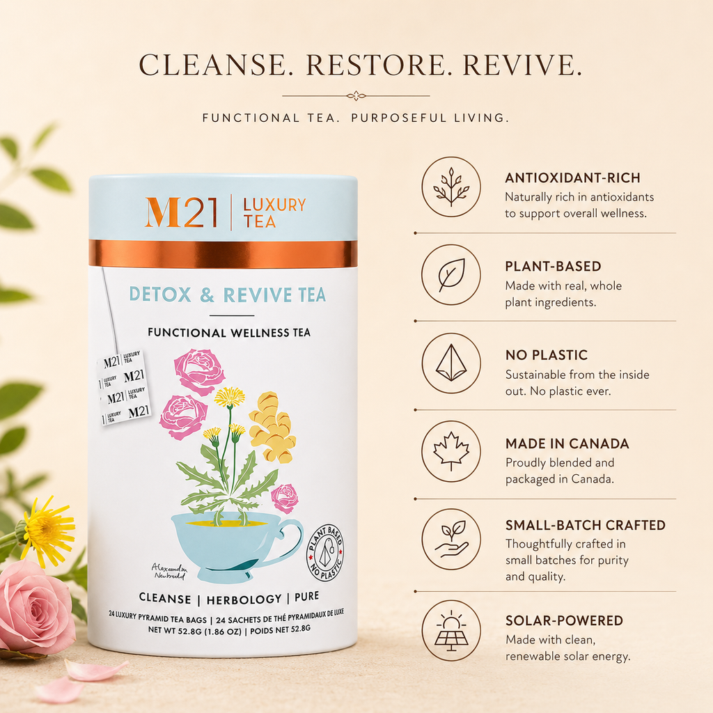 Detox and Revive Luxury Herbal tea | Canadian | 24ct DC-Tega Tea