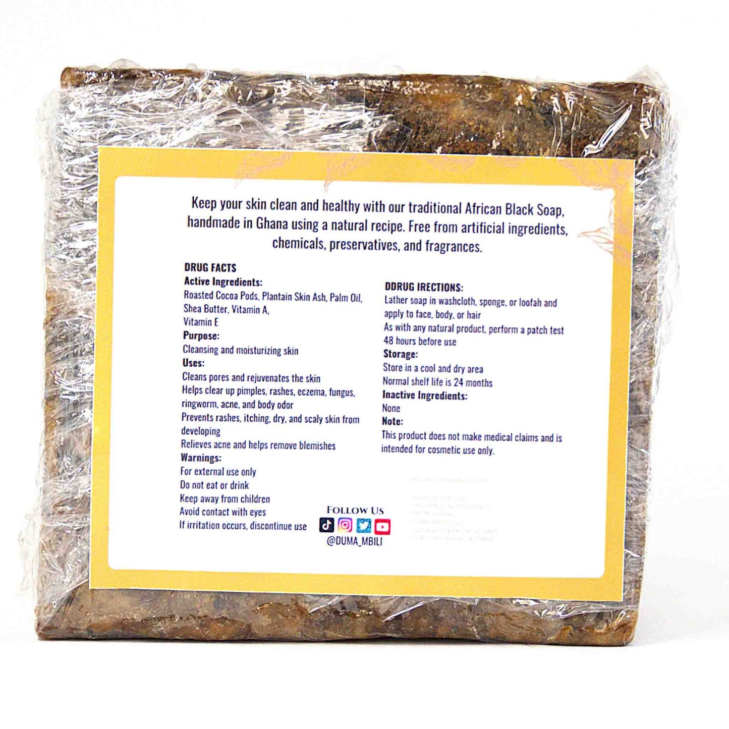 Authentic African Black Soap | Organic Skincare for Clear & Glowing Skin Duma Mbili LLC