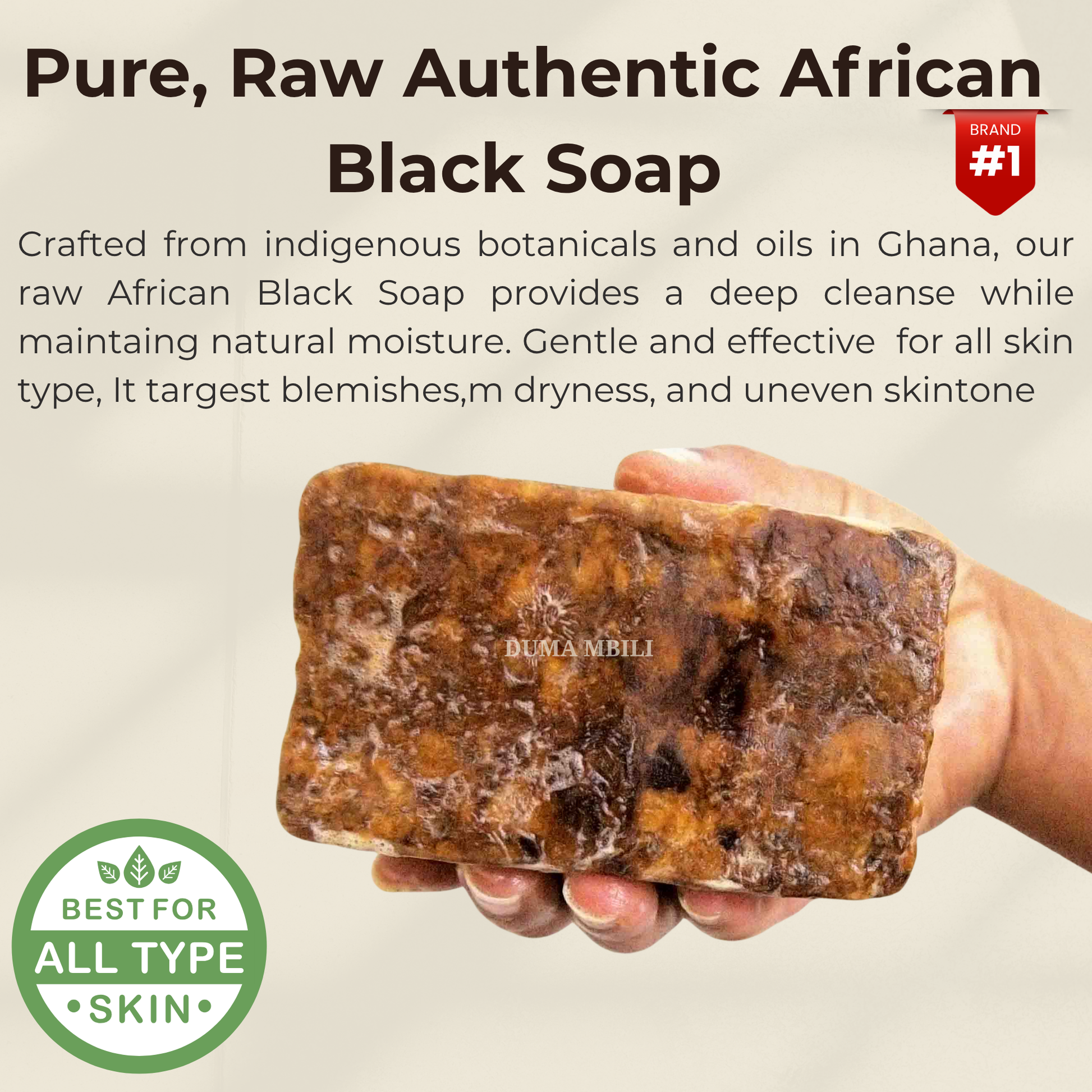 Authentic African Black Soap | Organic Skincare for Clear & Glowing Skin Duma Mbili LLC