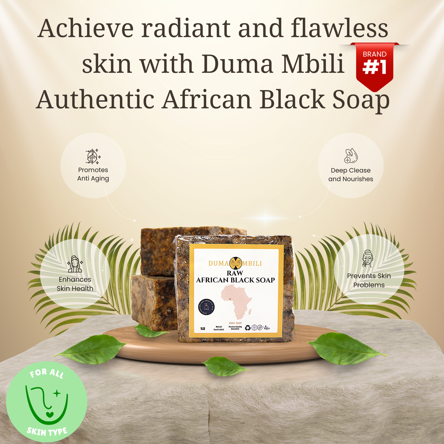 Authentic African Black Soap | Organic Skincare for Clear & Glowing Skin Duma Mbili LLC