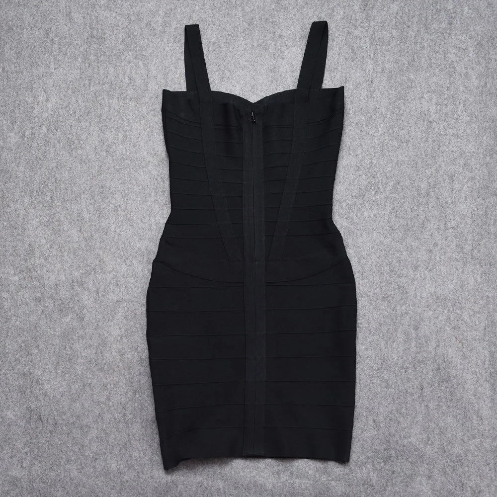 BEAUKEY Blue Spaghetti Strap Women Mini Bandage Dress Bodycon Sexy Above Knee Length Bodycon Party Club Dress XL Classic Vestido EVERYDAY ESSENTIALS