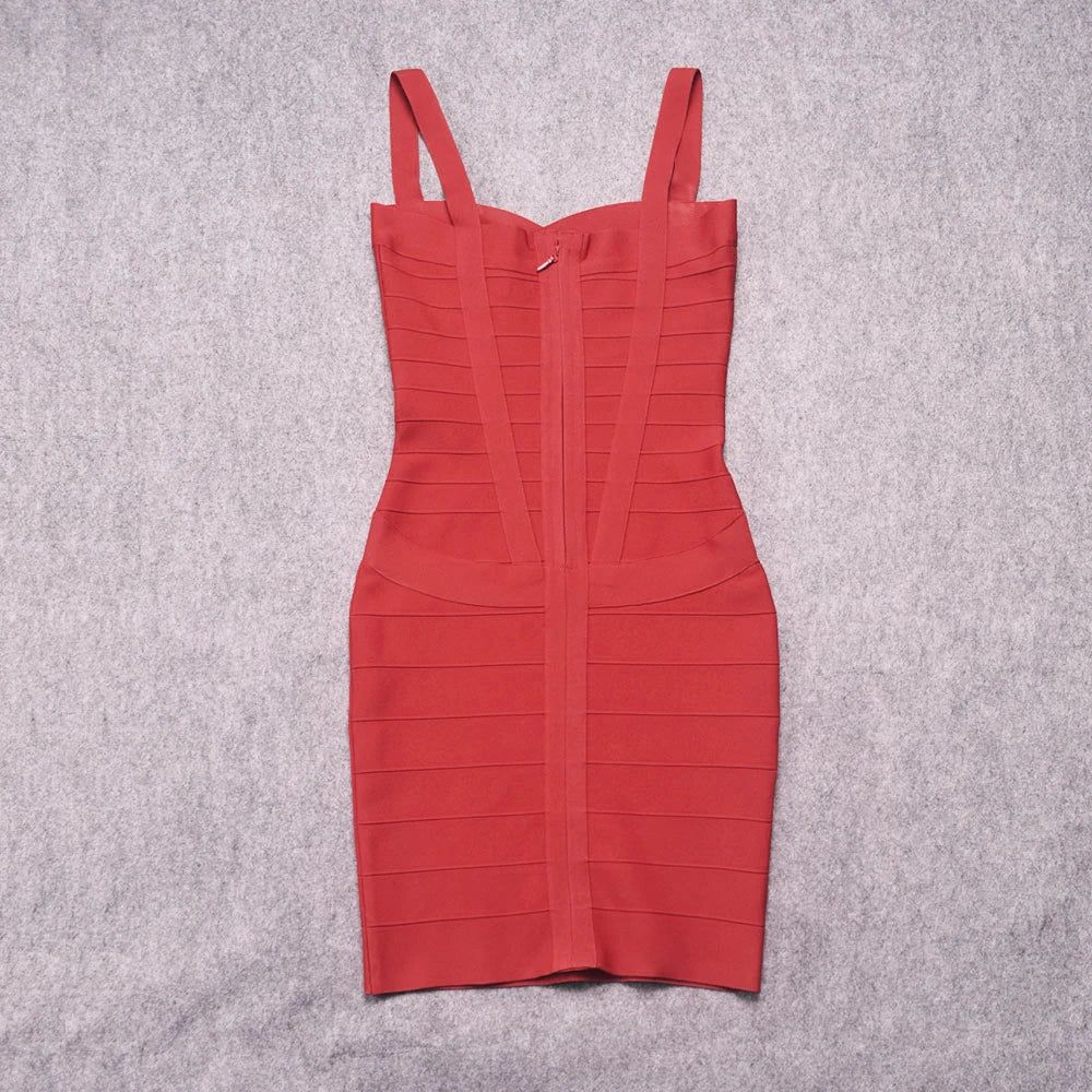 BEAUKEY Blue Spaghetti Strap Women Mini Bandage Dress Bodycon Sexy Above Knee Length Bodycon Party Club Dress XL Classic Vestido EVERYDAY ESSENTIALS