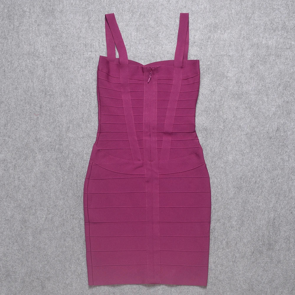 BEAUKEY Blue Spaghetti Strap Women Mini Bandage Dress Bodycon Sexy Above Knee Length Bodycon Party Club Dress XL Classic Vestido EVERYDAY ESSENTIALS