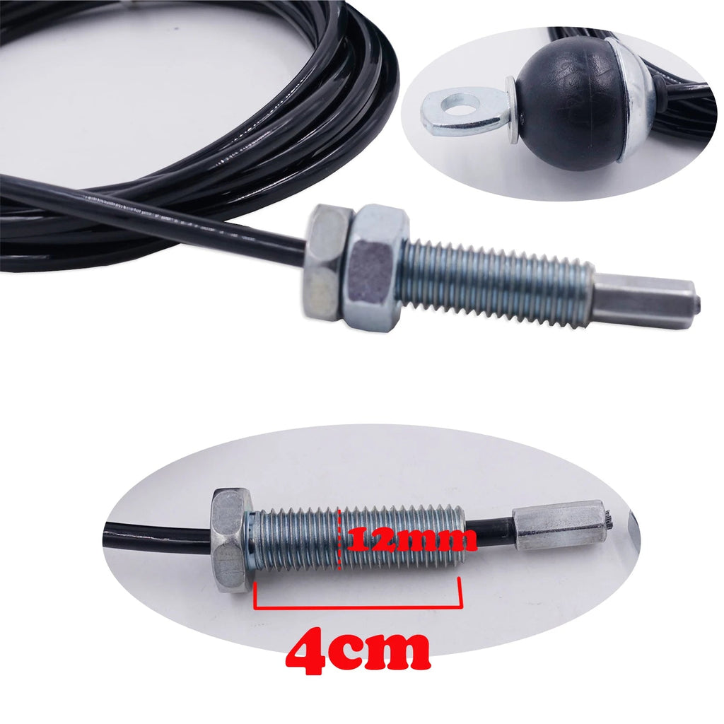 2.5m/3m/3.5m Black Gym Steel Cable Wire Rope 5mm Heavy Duty Parts Accessories for Lifting Training Pulley Home Fitness Equipment Everyday Essentials