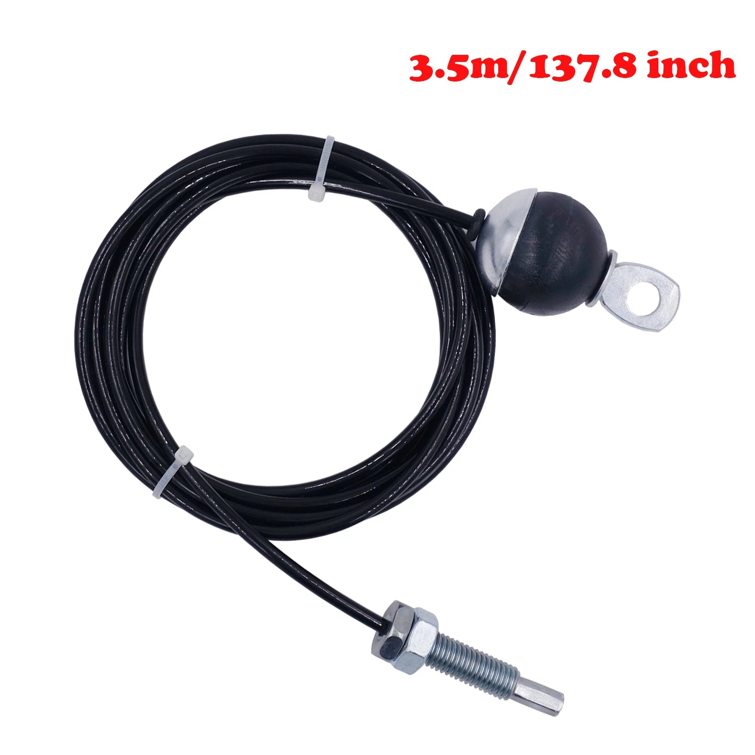 2.5m/3m/3.5m Black Gym Steel Cable Wire Rope 5mm Heavy Duty Parts Accessories for Lifting Training Pulley Home Fitness Equipment Everyday Essentials
