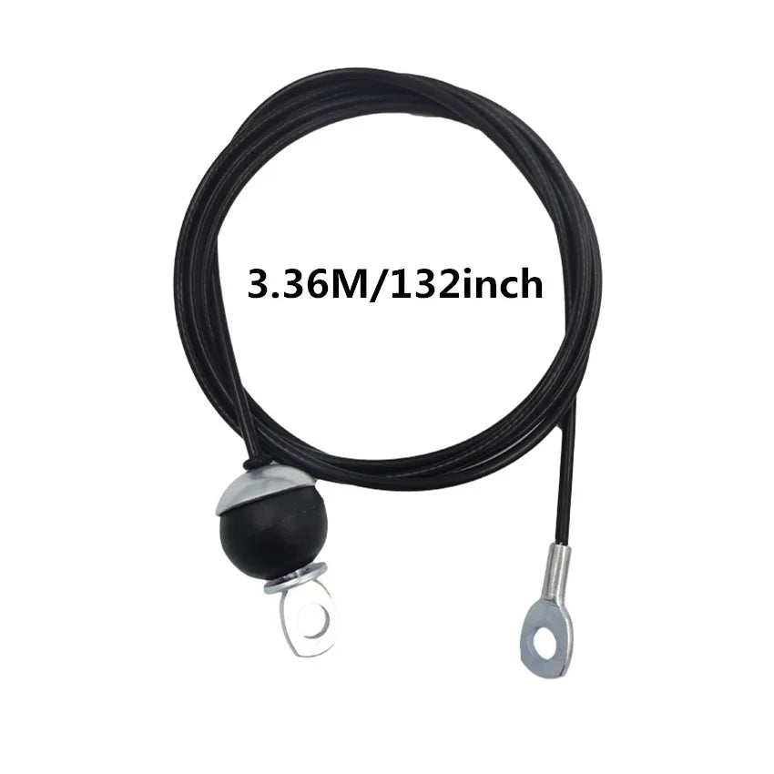 2.5m/3m/3.5m Black Gym Steel Cable Wire Rope 5mm Heavy Duty Parts Accessories for Lifting Training Pulley Home Fitness Equipment Everyday Essentials