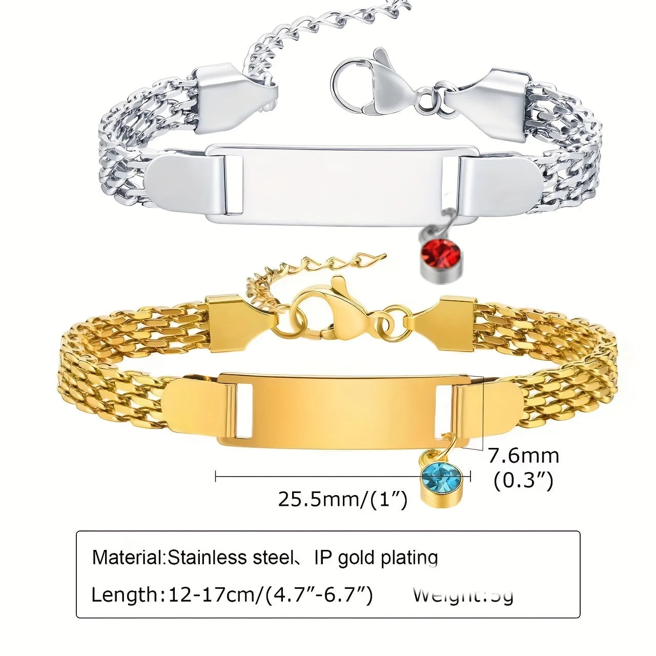 SQ Personalized Text Laser Engraving Name Birthday Date Adjustable Chain Stainless Steel 24K Gold Plated Wrap Bracelet Islam EVERYDAY ESSENTIALS
