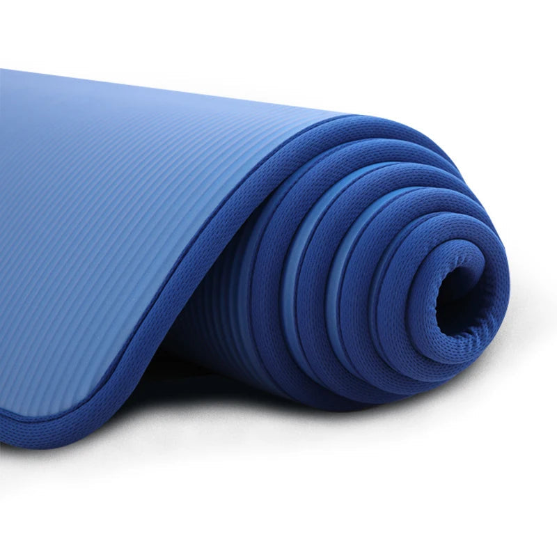 10MM Extra Thick Yoga Mats 183cmX61cm NRB Non-slip Soft Exercise Mat Fitness Tasteless Pilates Workout Gym Mats with Bandage Everyday Essentials