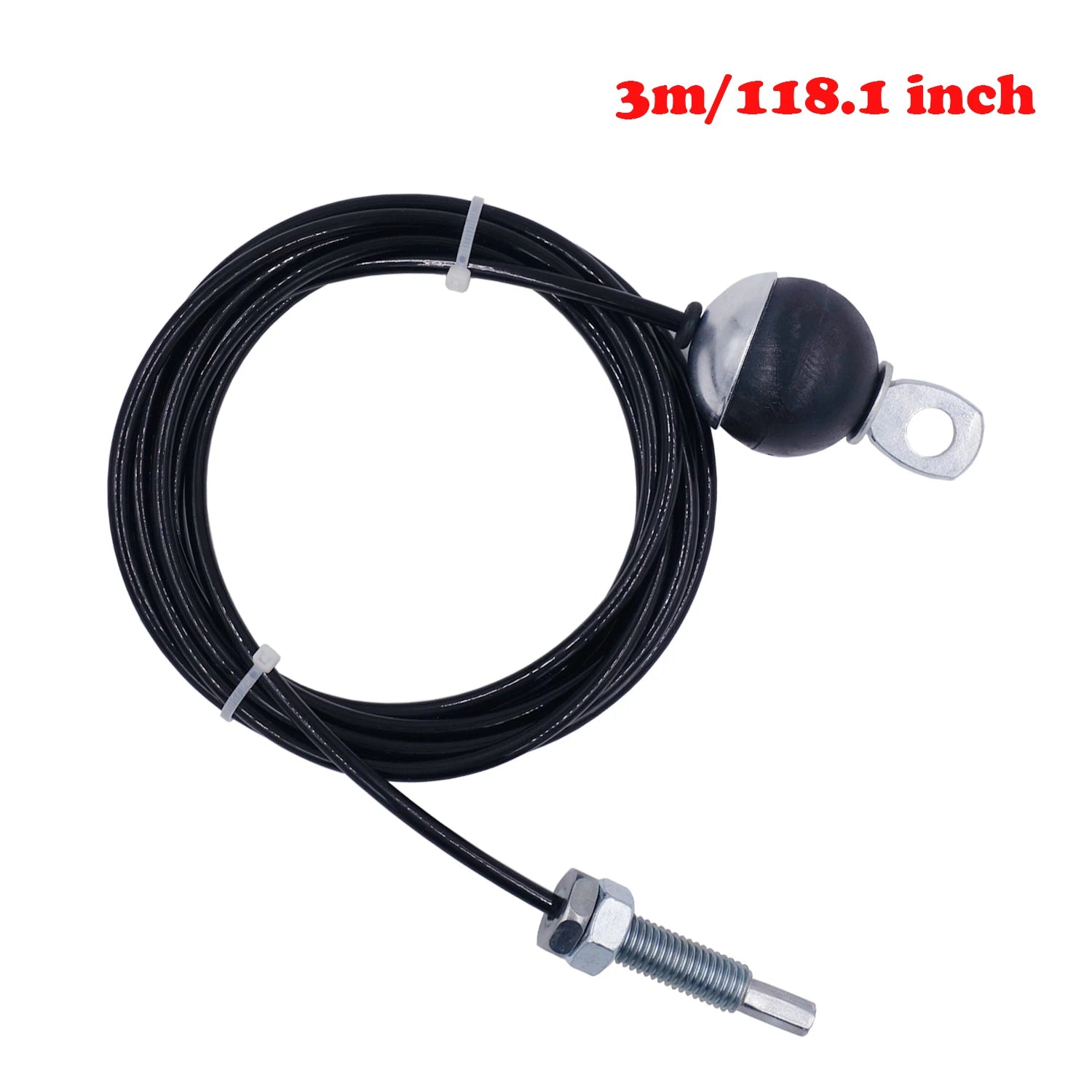 2.5m/3m/3.5m Black Gym Steel Cable Wire Rope 5mm Heavy Duty Parts Accessories for Lifting Training Pulley Home Fitness Equipment Everyday Essentials