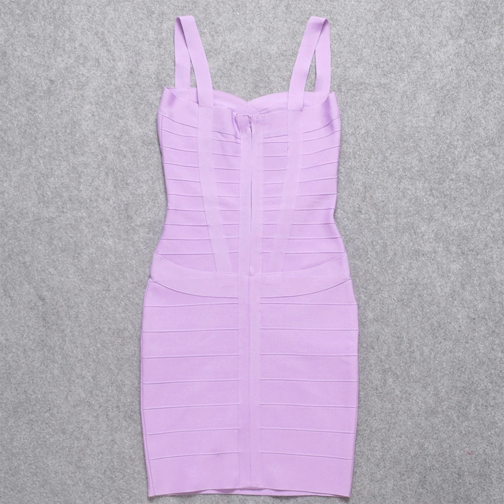 BEAUKEY Blue Spaghetti Strap Women Mini Bandage Dress Bodycon Sexy Above Knee Length Bodycon Party Club Dress XL Classic Vestido EVERYDAY ESSENTIALS