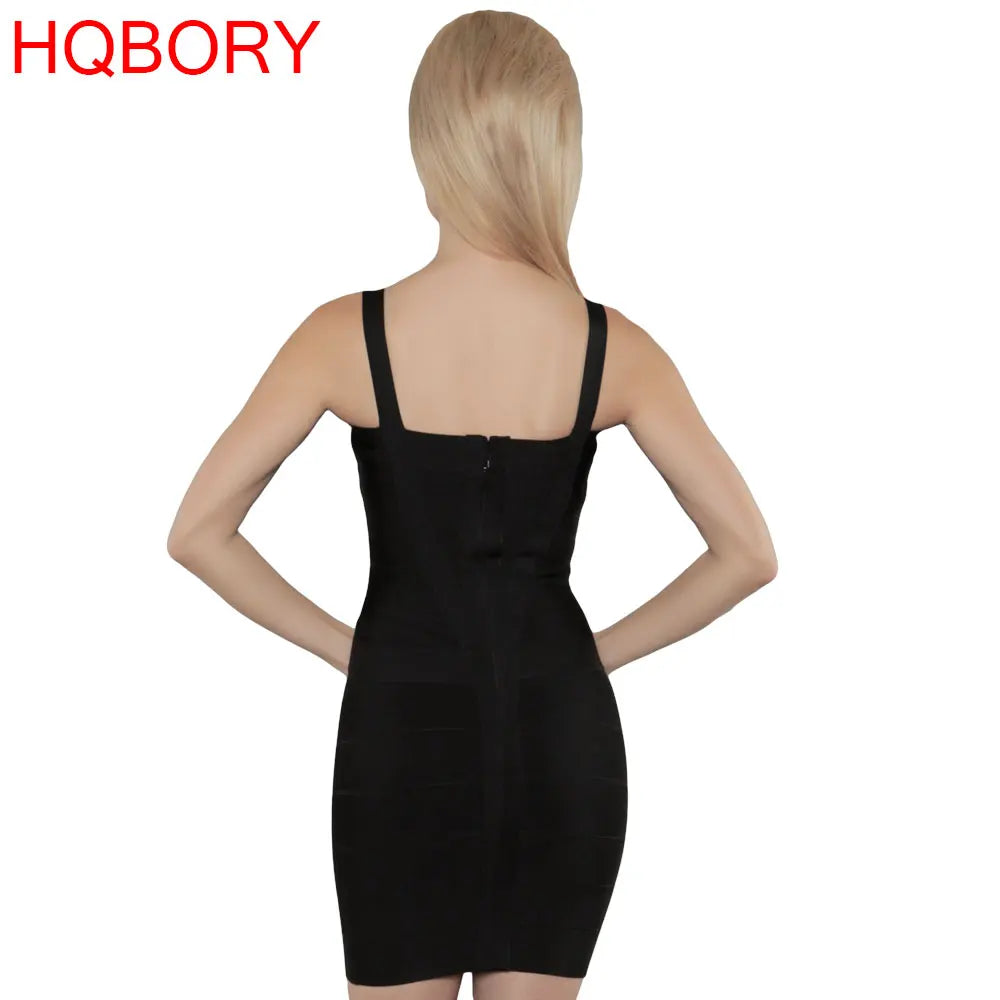 HQBORY Classic Mini Bandage Dress Bodycon Strap Mini Pencil Slim Party Dress Vestidos Quality Fuchsia Pink Dress EVERYDAY ESSENTIALS