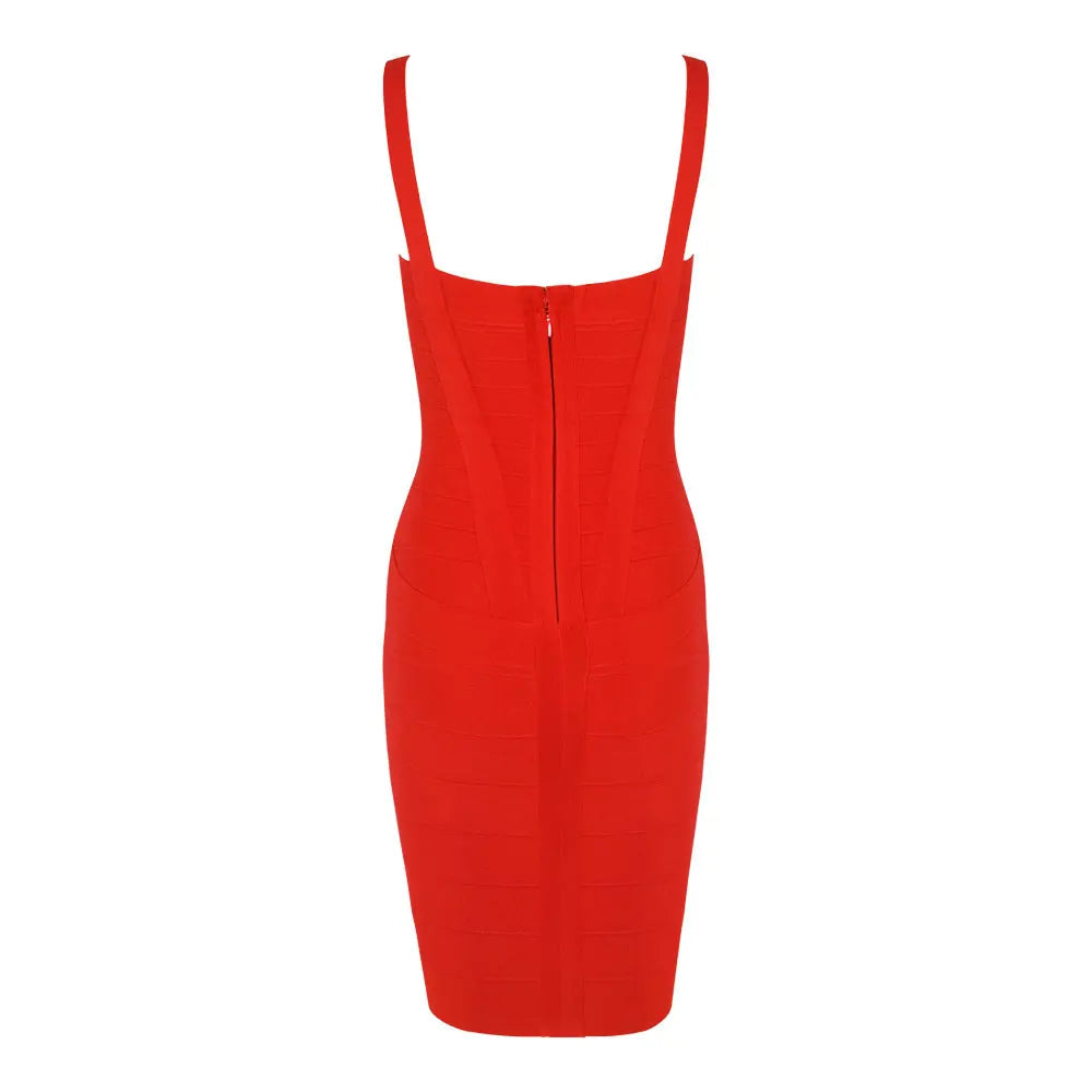 HQBORY Classic Mini Bandage Dress Bodycon Strap Mini Pencil Slim Party Dress Vestidos Quality Fuchsia Pink Dress EVERYDAY ESSENTIALS