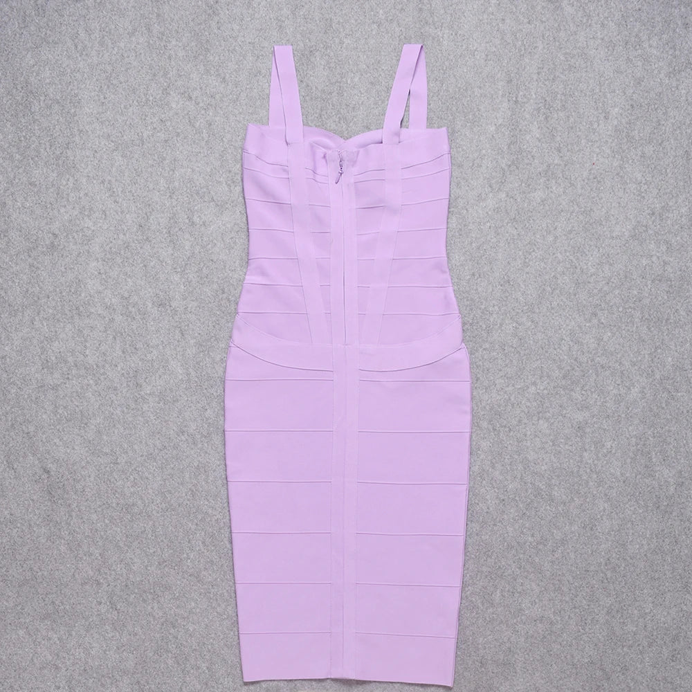 BEAUKEY Vintage Sexy Red Long Bandage Wedding Evening Dress Women 2023 Bodycon Club Knitted Party Pink Dress Birthday Vestidos EVERYDAY ESSENTIALS