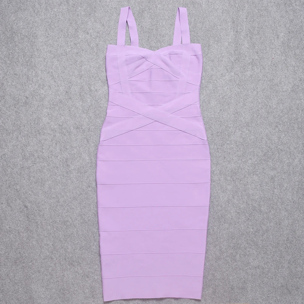 BEAUKEY Vintage Sexy Red Long Bandage Wedding Evening Dress Women 2023 Bodycon Club Knitted Party Pink Dress Birthday Vestidos EVERYDAY ESSENTIALS