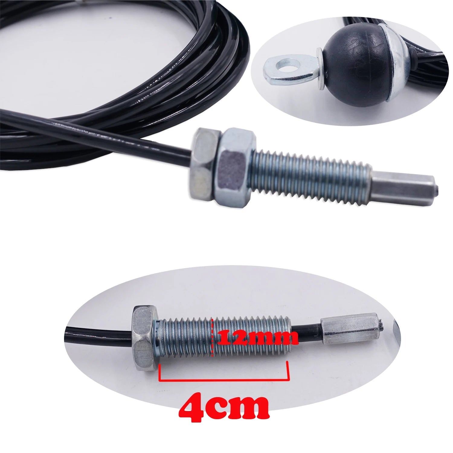 2.5m/3m/3.5m Black Gym Steel Cable Wire Rope 5mm Heavy Duty Parts Accessories for Lifting Training Pulley Home Fitness Equipment Everyday Essentials