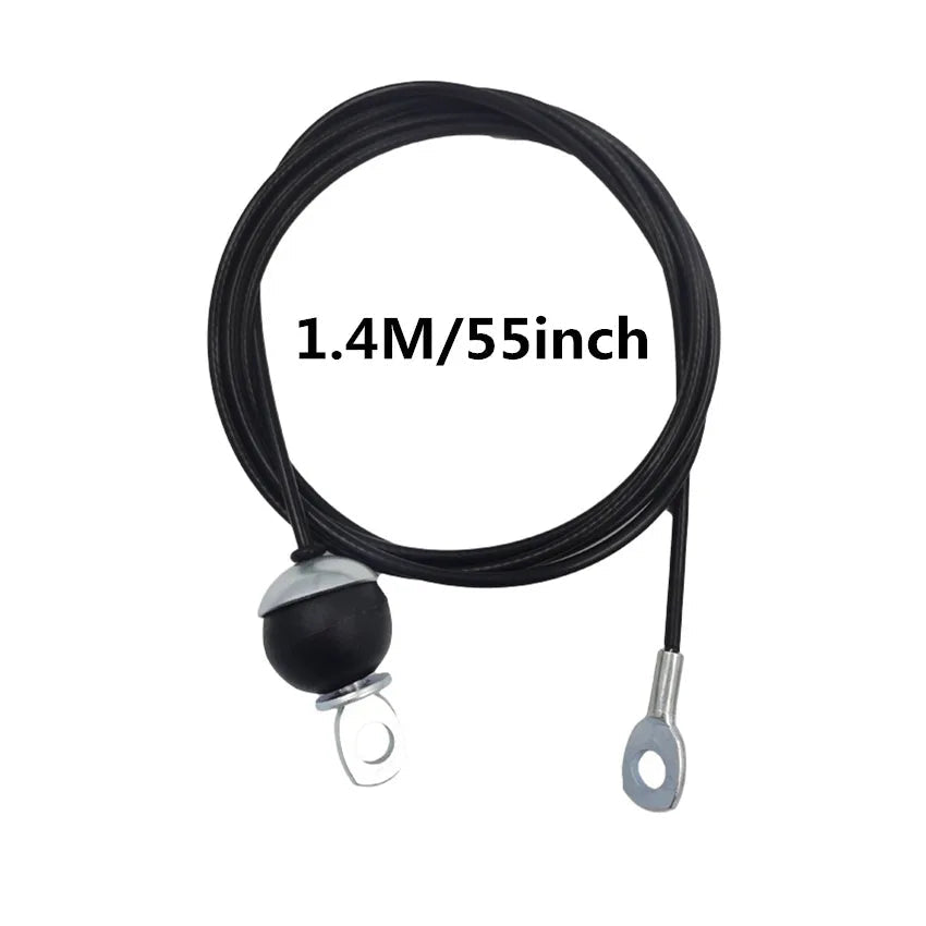 2.5m/3m/3.5m Black Gym Steel Cable Wire Rope 5mm Heavy Duty Parts Accessories for Lifting Training Pulley Home Fitness Equipment Everyday Essentials