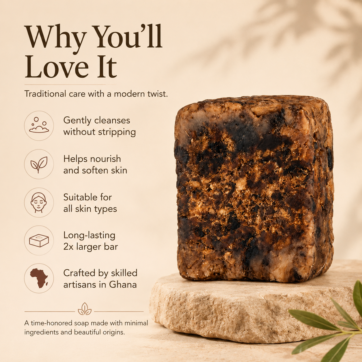 RAW African Black Soap Timeless Organics Skin Care