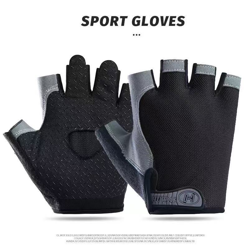 Fitness Gloves Half-Finger Men's and Women's Non-Slip Breathable Summer Weightlifting Hand Guards Dumbbell Equipment Training Long Wrist Cycling Gloves EVERYDAY ESSENTIALS