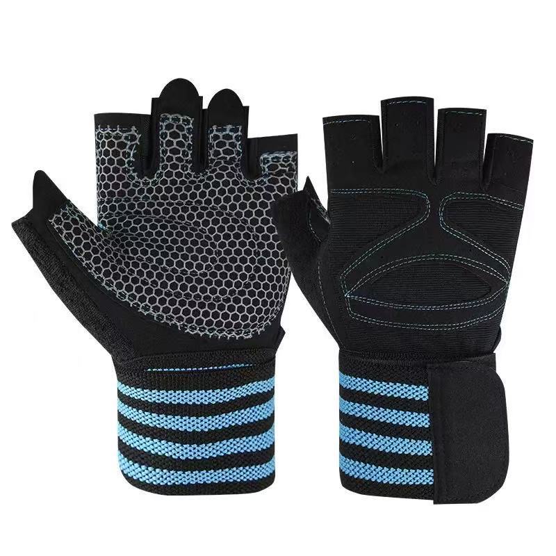 Fitness Gloves Half-Finger Men's and Women's Non-Slip Breathable Summer Weightlifting Hand Guards Dumbbell Equipment Training Long Wrist Cycling Gloves EVERYDAY ESSENTIALS