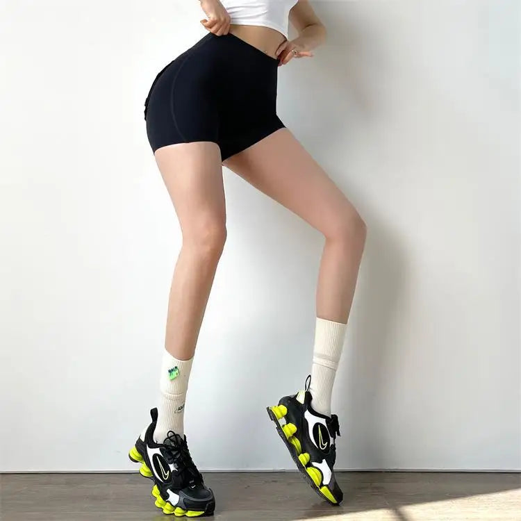 TRY TO BN Women's Sports Shorts with Pockets Butt Lifting High Waist Booty Scrunch Gym Workout Running Biker Yoga Fitness Shorts Everyday Essentials