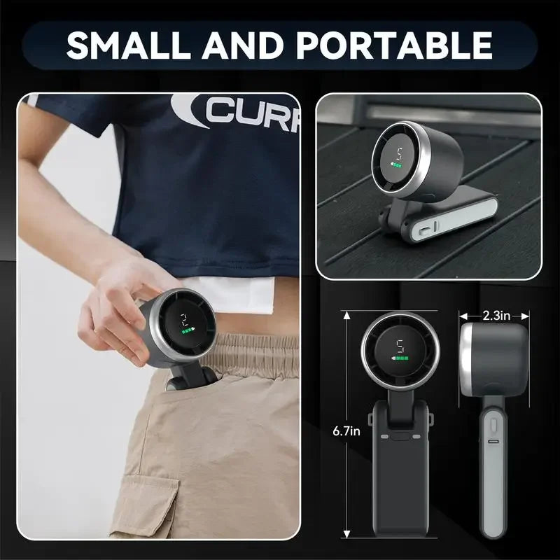 3-in-1 Fan, 5-speed, 3600mAh Rechargeable Lithium Battery, USB Charging, Travel Mini Fan Everyday Essentials