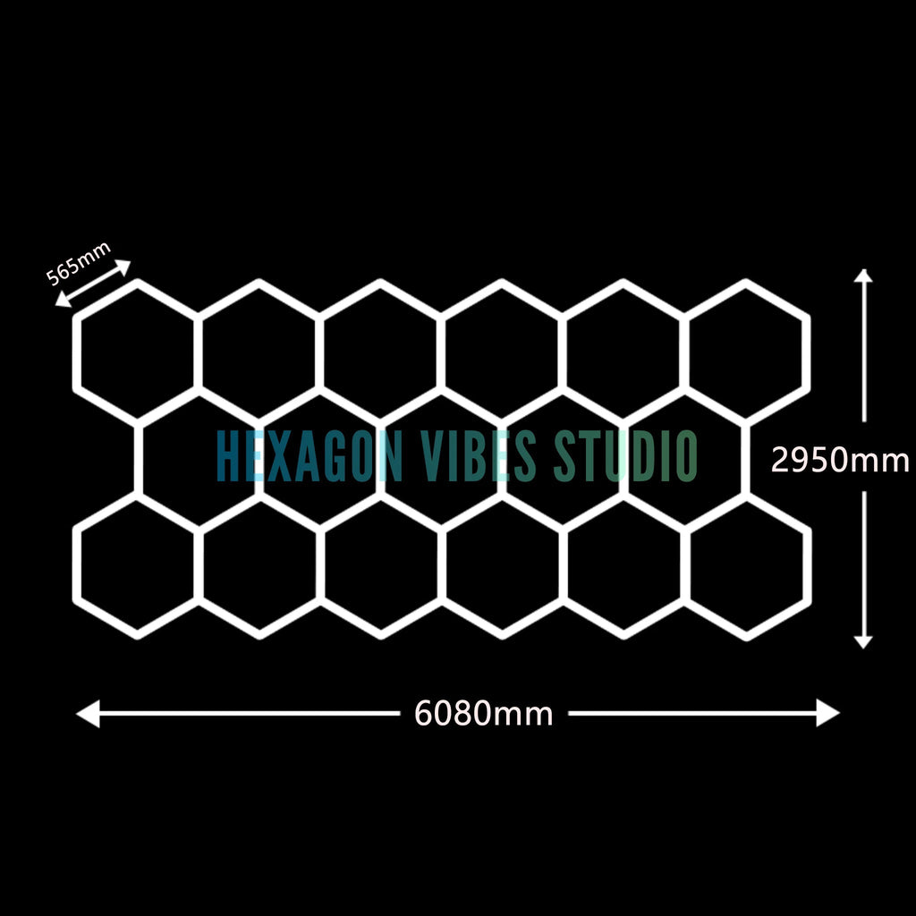 Large Size Hexagon LED Lighting for Garage Car Repair Wash Detailing Workshop Gym Barbershop Honeycomb LED Tube Ceiling Light Everyday Essentials