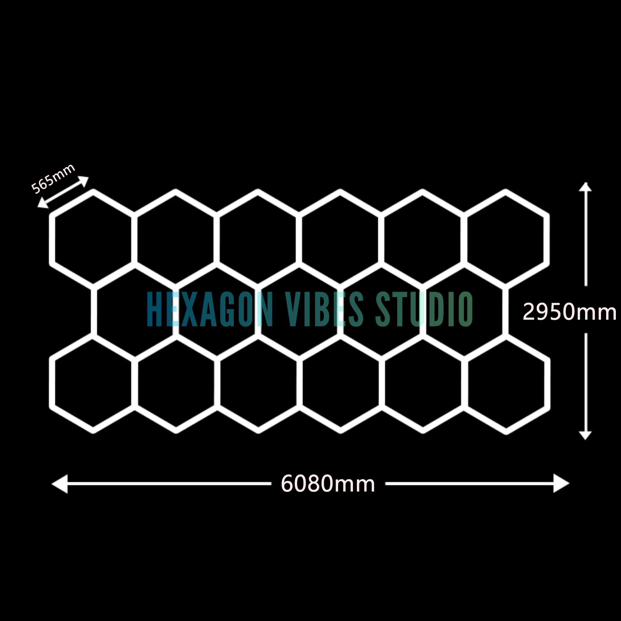 Large Size Hexagon LED Lighting for Garage Car Repair Wash Detailing Workshop Gym Barbershop Honeycomb LED Tube Ceiling Light Everyday Essentials