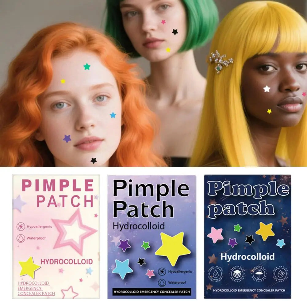 1400 Pcs/bag Colorful Star Pimple Patch Acne Colorful Invisible Acne Removal Skin Care Stickers Portable Star Patch Patches EVERYDAY ESSENTIALS