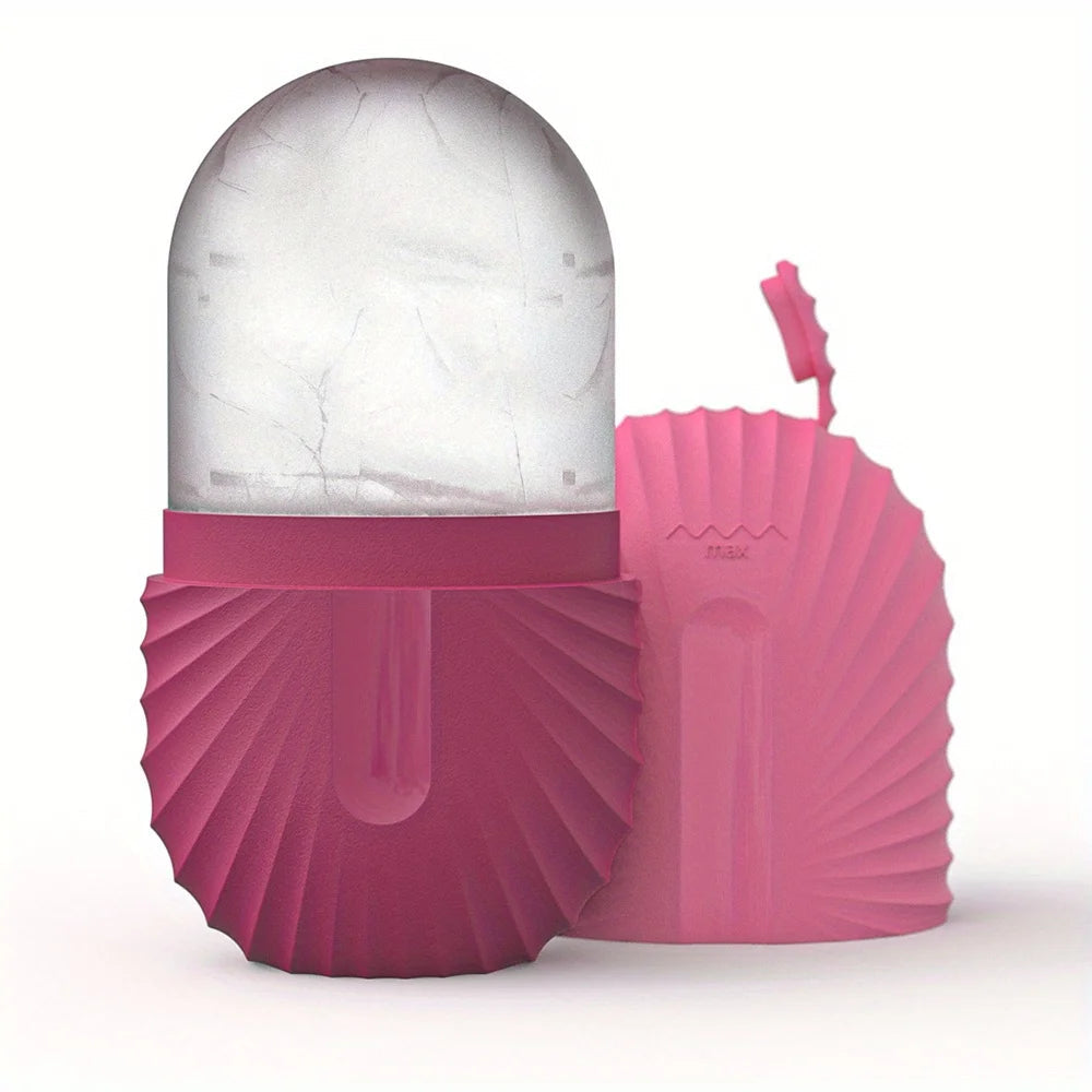 Ice Face Roller Facial Skincare Ice Roller Set, Stainless Steel Facial Roller Gua Sha Face Tool Face Massage Roller Mold Cube EVERYDAY ESSENTIALS