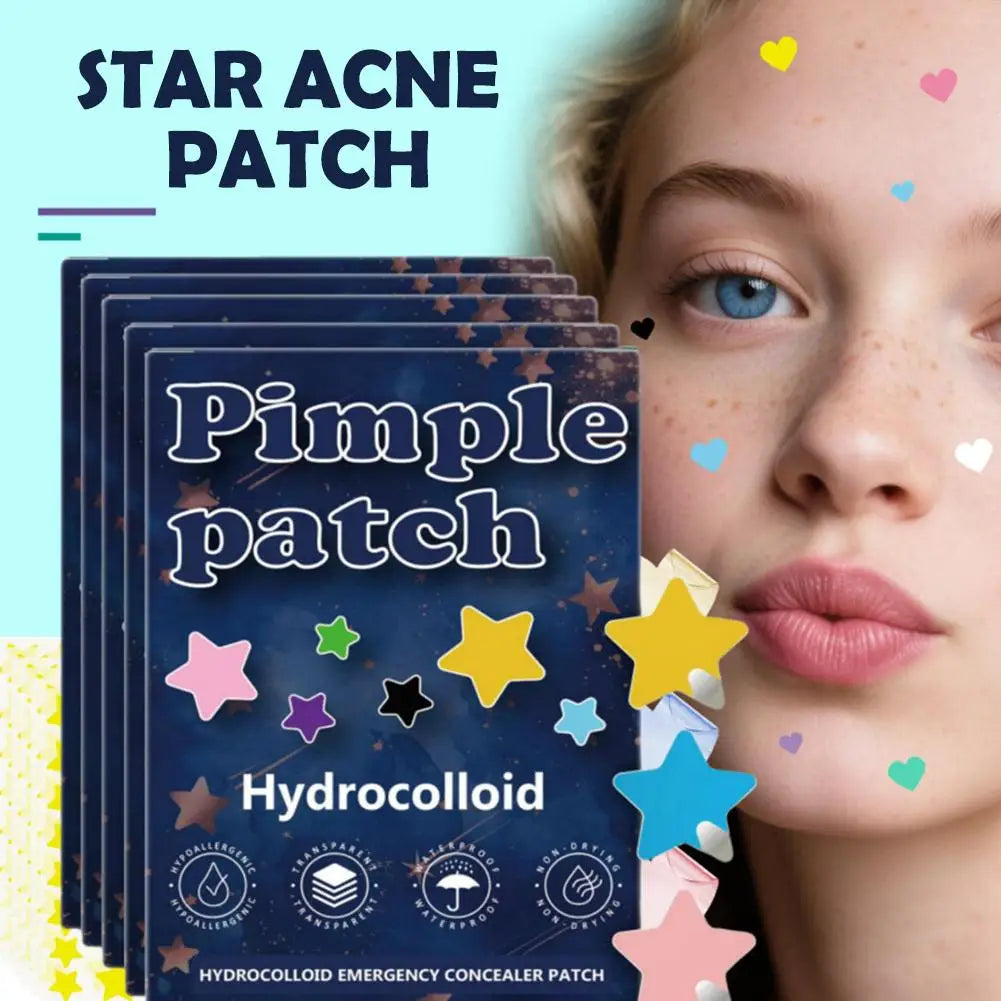 1400 Pcs/bag Colorful Star Pimple Patch Acne Colorful Invisible Acne Removal Skin Care Stickers Portable Star Patch Patches EVERYDAY ESSENTIALS