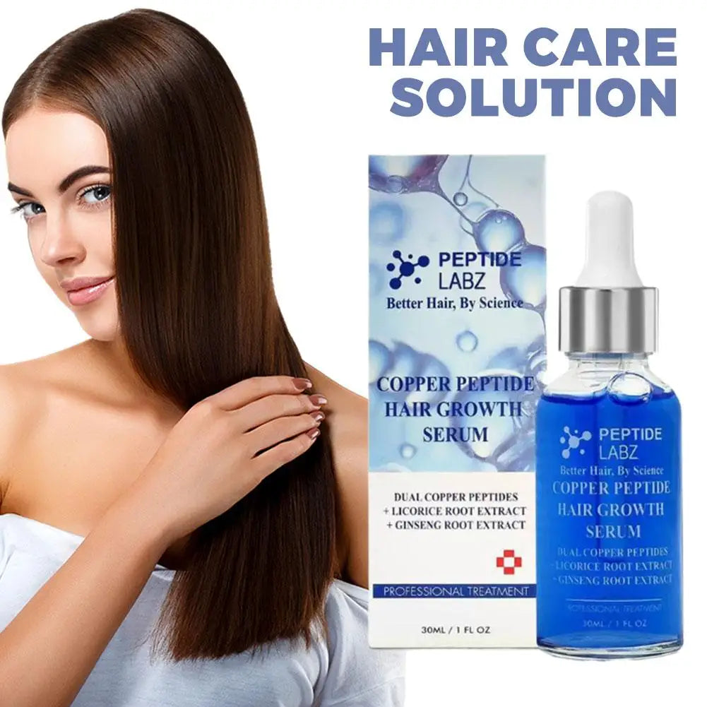 Copper Peptide GHK-cu Hair Growth Serum - Natural Gentle Formula Strengthens Hair Follicles For All Hair Types EVERYDAY ESSENTIALS