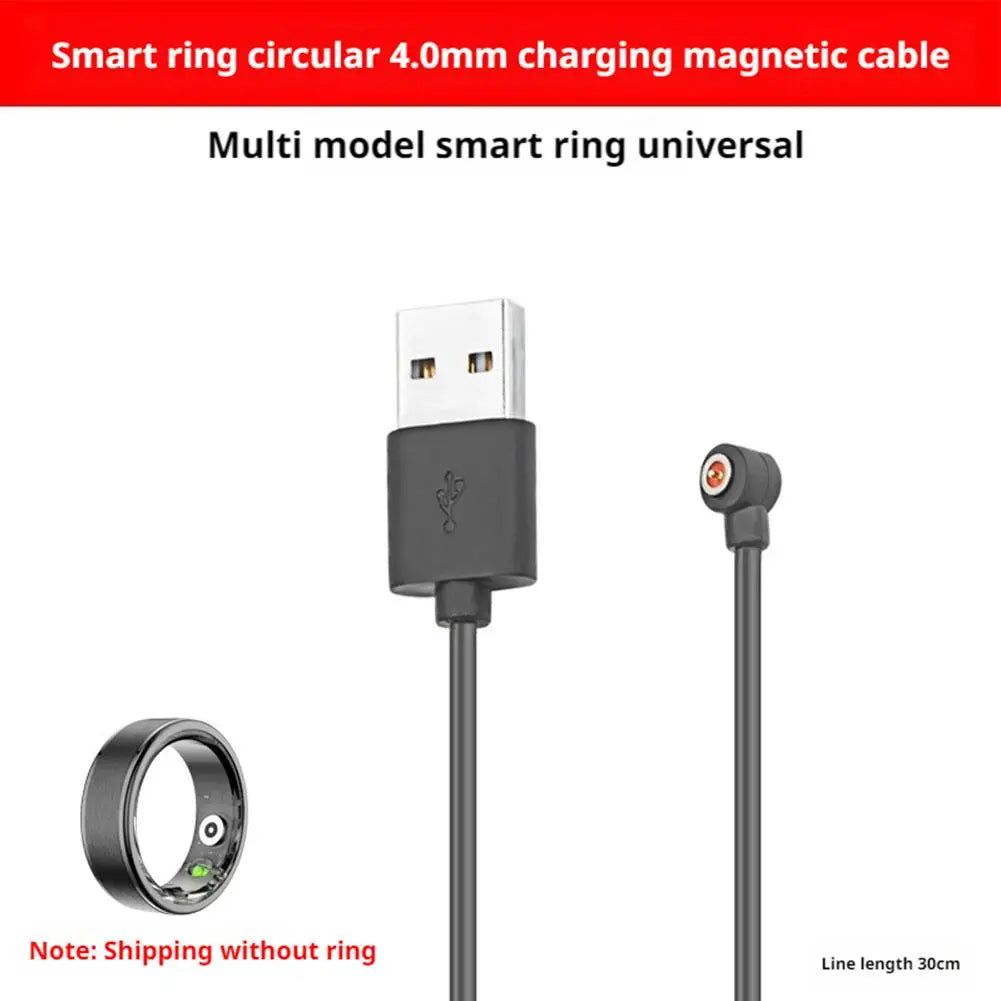 Smart Ring Charge Cable For Smart Ring Dock Connector USB Charging Cable Cord 4MM Magnetic Charger Power Adapter Wire 30cm EVERYDAY ESSENTIALS