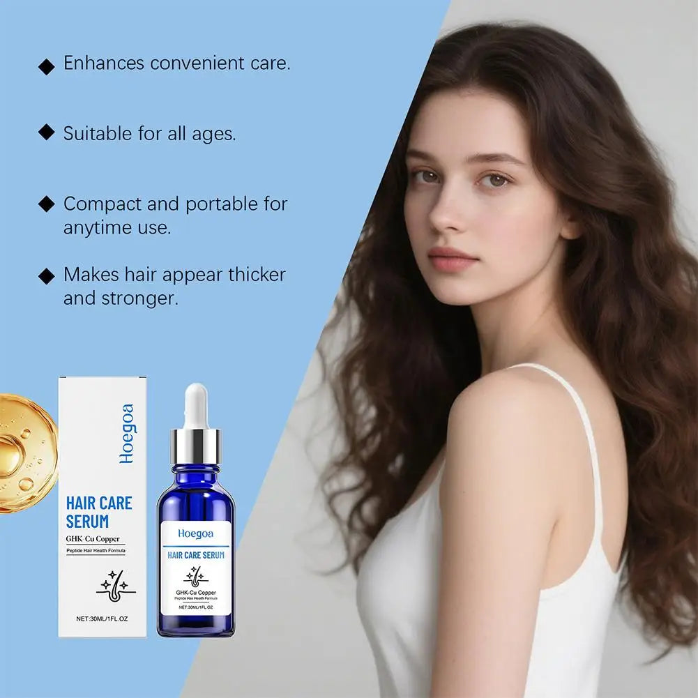 Copper Peptide Hair Serum Ghk-Cu Peptide for Hair Growth Scalp Moisturizer Advanced Regrowth Treatment Root Strengthen Hair Oil EVERYDAY ESSENTIALS