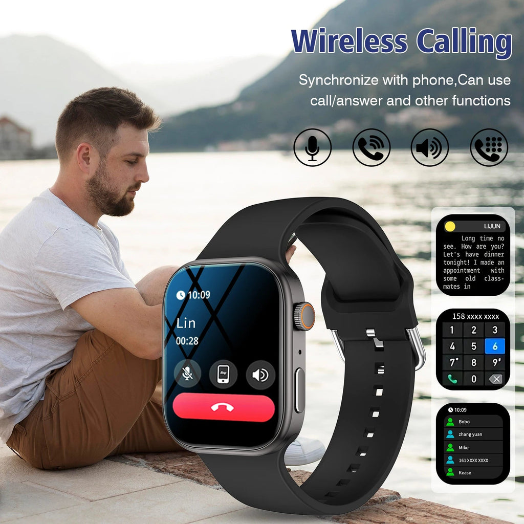 Smart Watch Bluetooth Call Message Display Fitness Monitoring Bracelet Christmas Gift Suitable for Android iPhone EVERYDAY ESSENTIALS