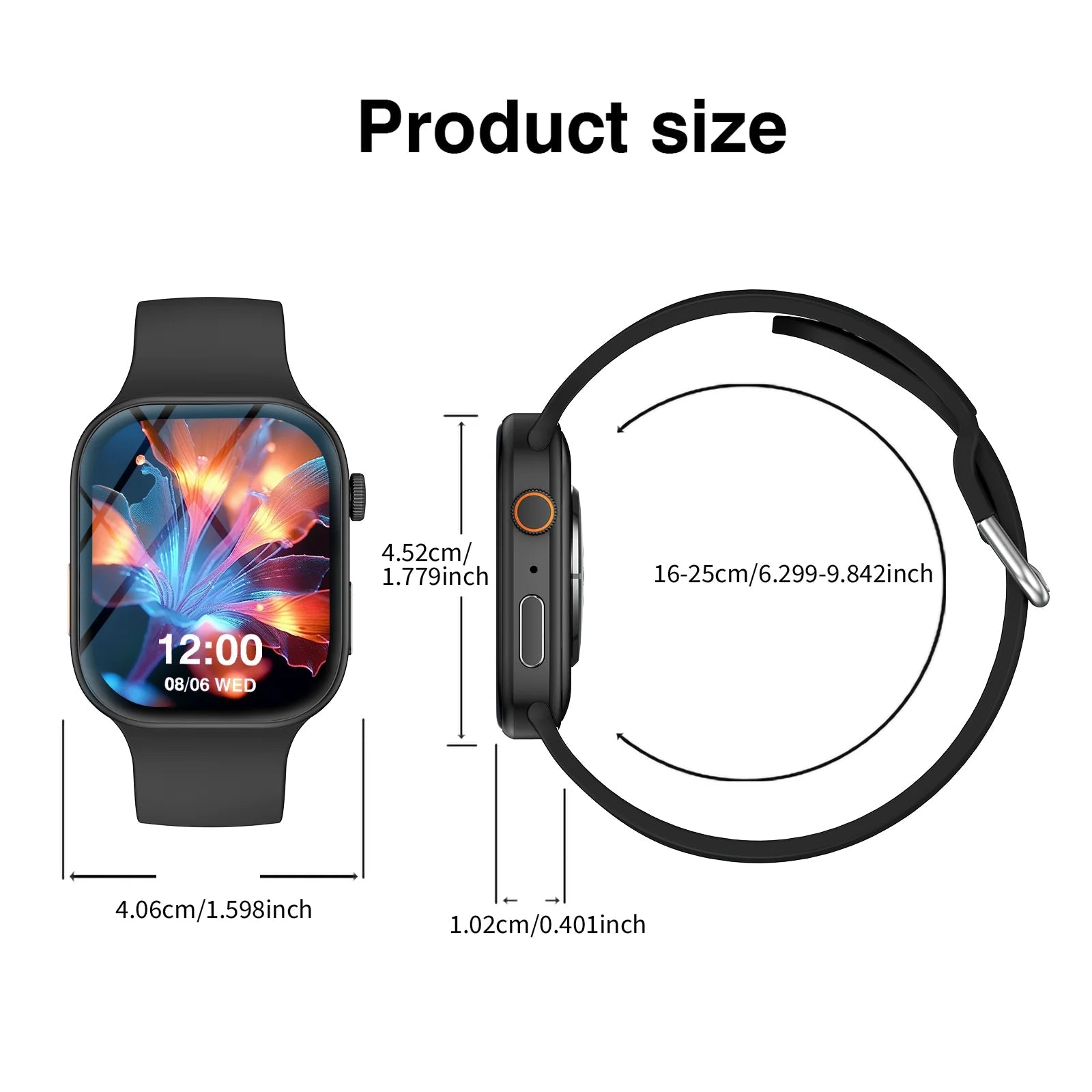 Smart Watch Bluetooth Call Message Display Fitness Monitoring Bracelet Christmas Gift Suitable for Android iPhone EVERYDAY ESSENTIALS