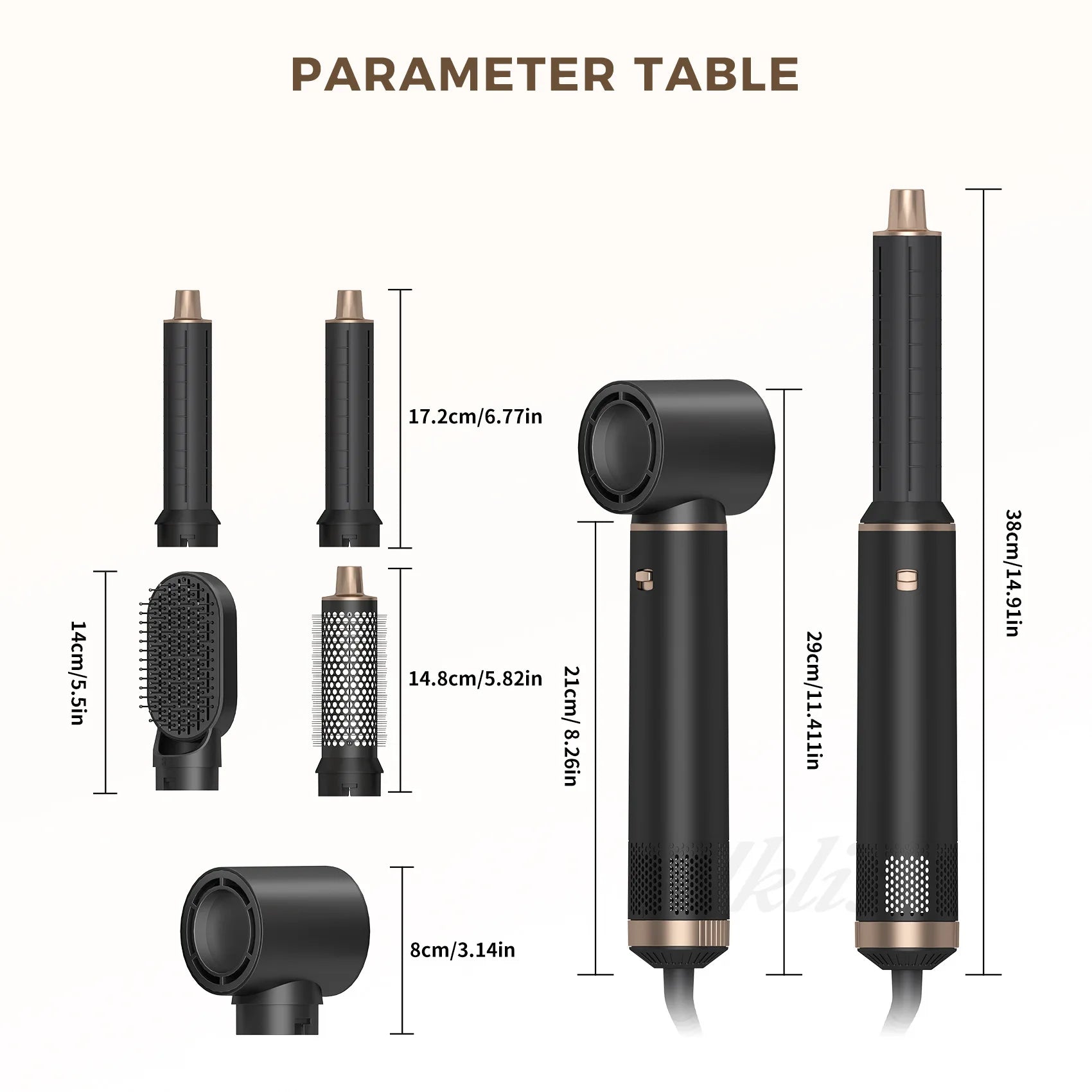 Multi-In-One Hair Dryer Styler, Hot Air Comb, Detachable Brush, Straightening & Curling Dual-Use, Household Hair Styling Tool EVERYDAY ESSENTIALS