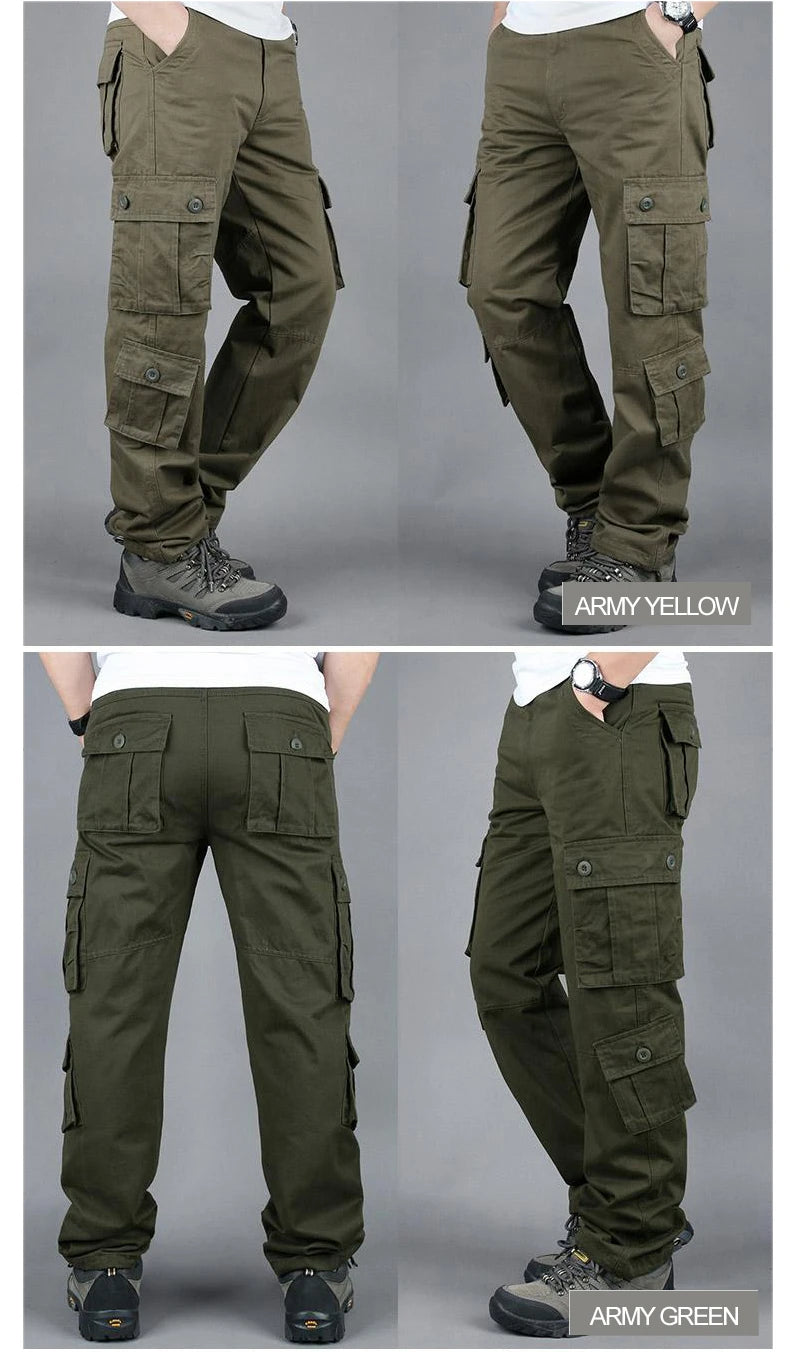 Tactical Cargo Pants Men Cotton Overalls Outdoor Work Trousers Big Size Hombre Clothing Camo Hiking Pants EVERYDAY ESSENTIALS