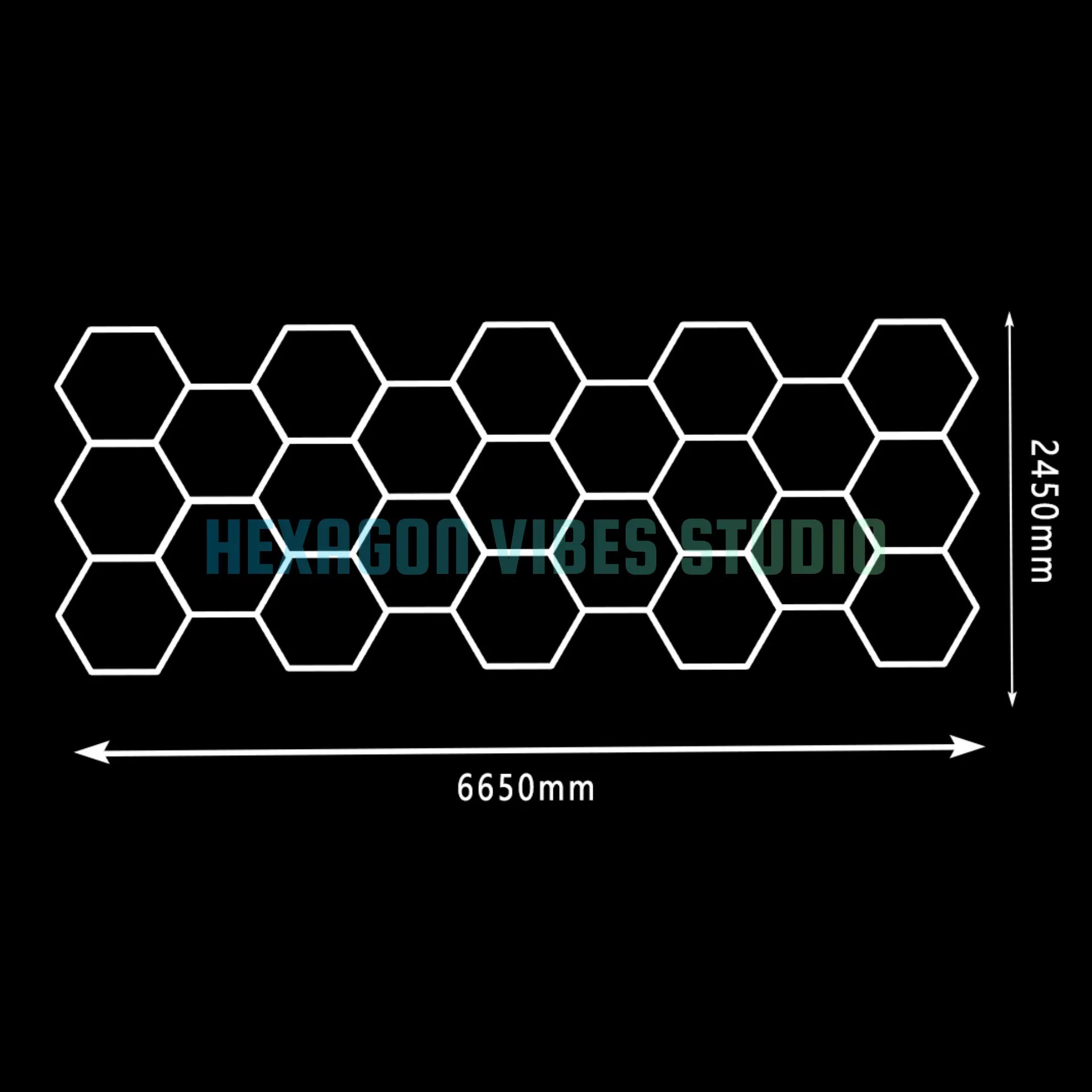 Large Size Hexagon LED Lighting for Garage Car Repair Wash Detailing Workshop Gym Barbershop Honeycomb LED Tube Ceiling Light Everyday Essentials