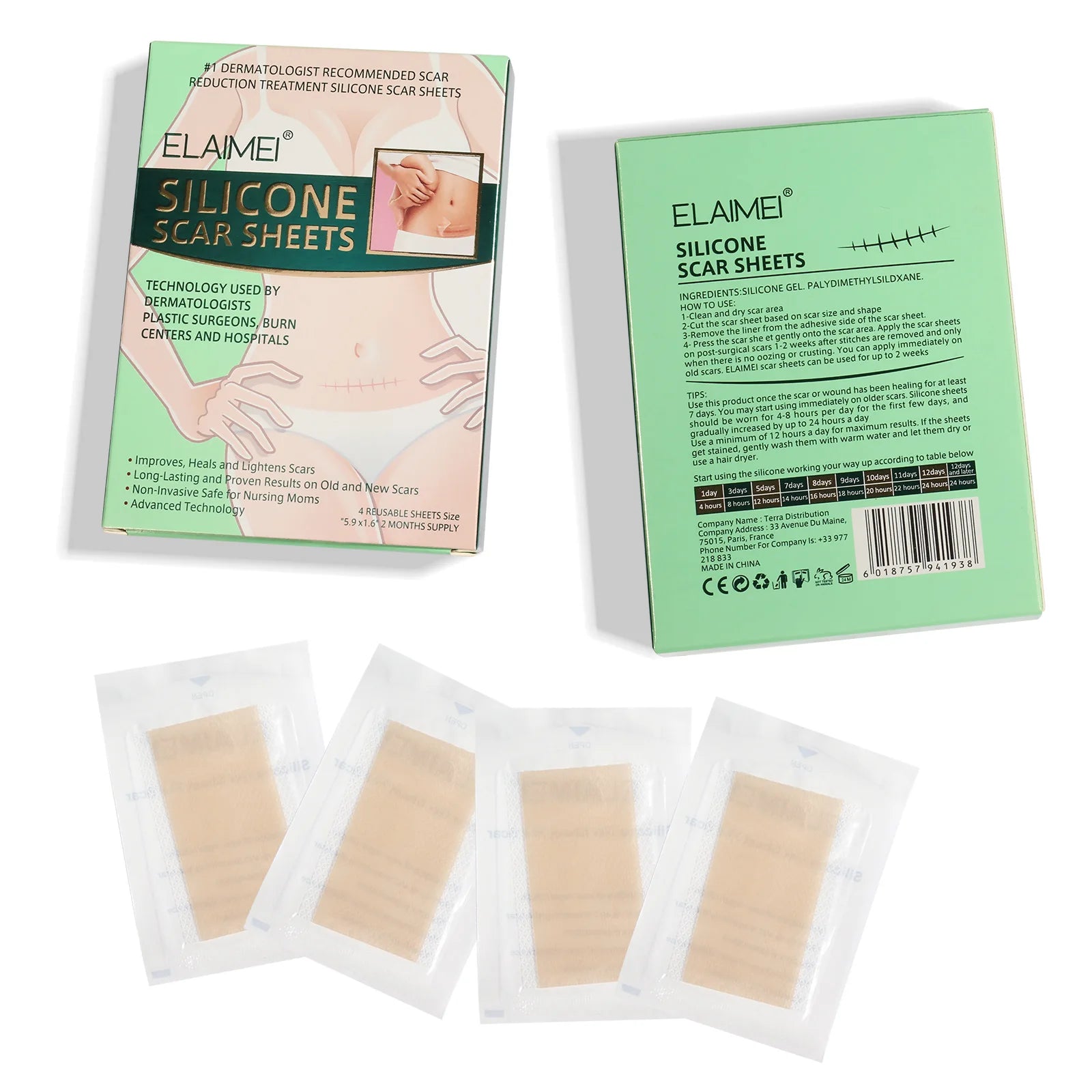 Scar Patches Remove Silicone Gel Sheet Correctors Burn Wounds Efficient Surgery Scar Tape Skin Repair Self-Adhesive Scar Cover EVERYDAY ESSENTIALS