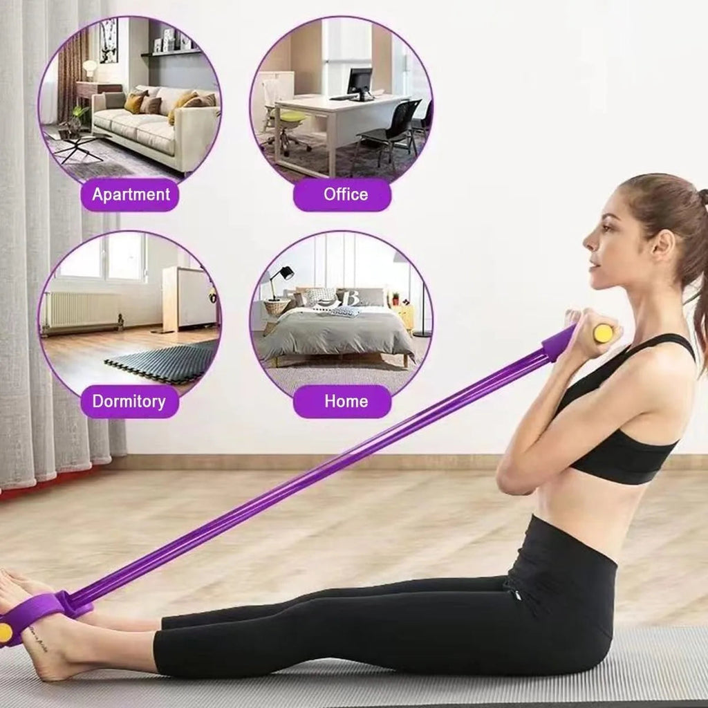 21 Fitness Resistance Bands-6 Tube Pedal Ankle Puller,Upgraded Multifunction Tension Rope, Home Gym Equipment for Full Body Strength for Abdomen/Waist/Arm/Leg Training and Stretching Everyday Essentials