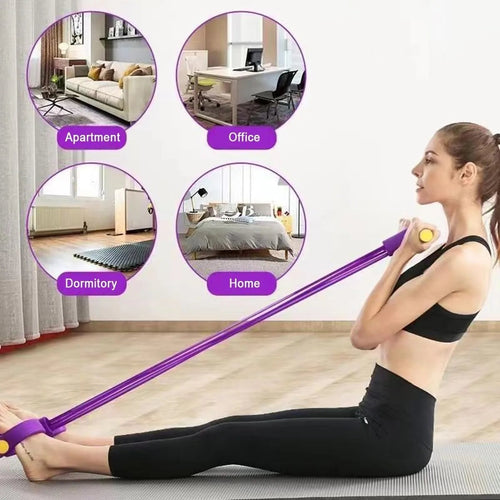 21 Fitness Resistance Bands-6 Tube Pedal Ankle Puller,Upgraded Multifunction Tension Rope, Home Gym Equipment for Full Body Strength for Abdomen/Waist/Arm/Leg Training and Stretching Everyday Essentials