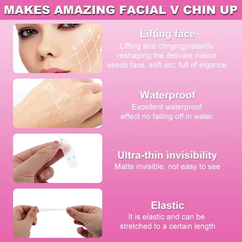 40-240Pcs/Set Invisible Facial Liftting Stickers Thin Face Patches Facial Line Wrinkle Sagging Skin Fast Pull Chin Adhesive Tape EVERYDAY ESSENTIALS