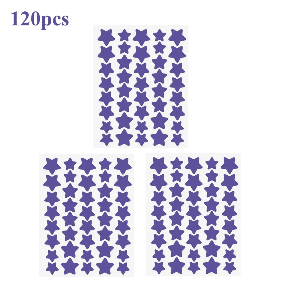 40pcs/120pcs Colorful PE Pimple Patches Cute Star Shaped Pimple Cover Sticker Invisible Pimple Cover Removal Pimple Patch EVERYDAY ESSENTIALS