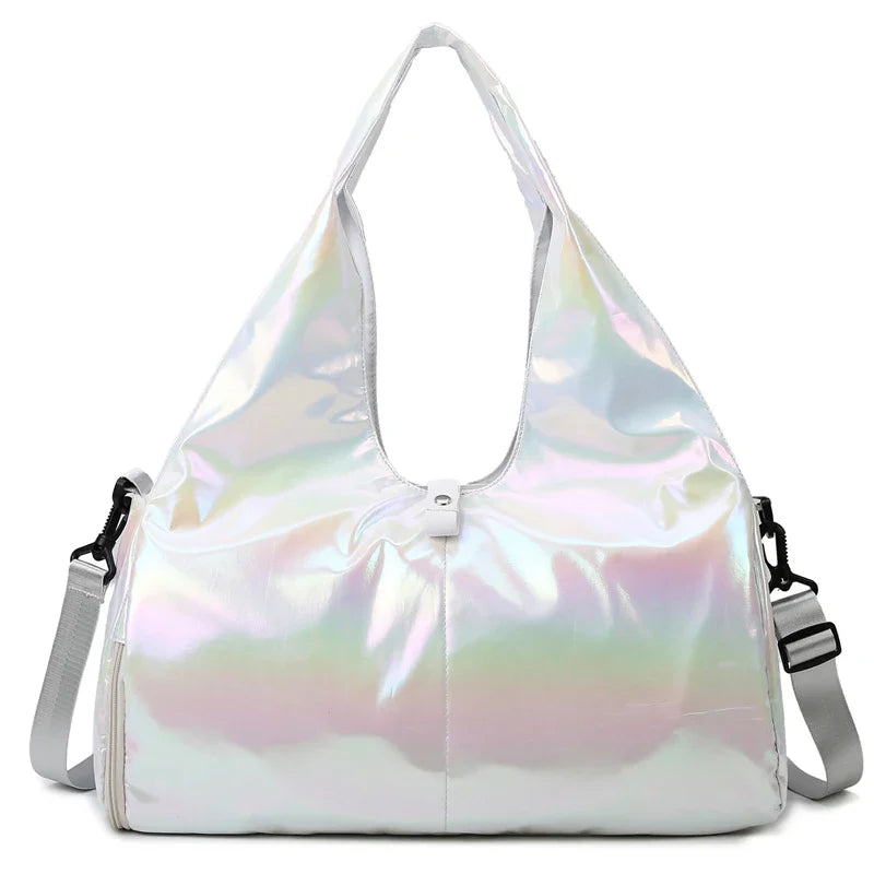 Fashion Multi-function Gym Travel Shine Cotton Portable Shoulder Handbags Women Bags Big Capacity Handbag With Large Pocket Everyday Essentials
