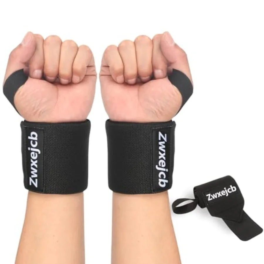 Weightlifting Wrist Wraps - Heavy-Duty Support for Gym Bench Press and Pushups Premium Polyester Nylon Wrist Straps for Maximum Everyday Essentials