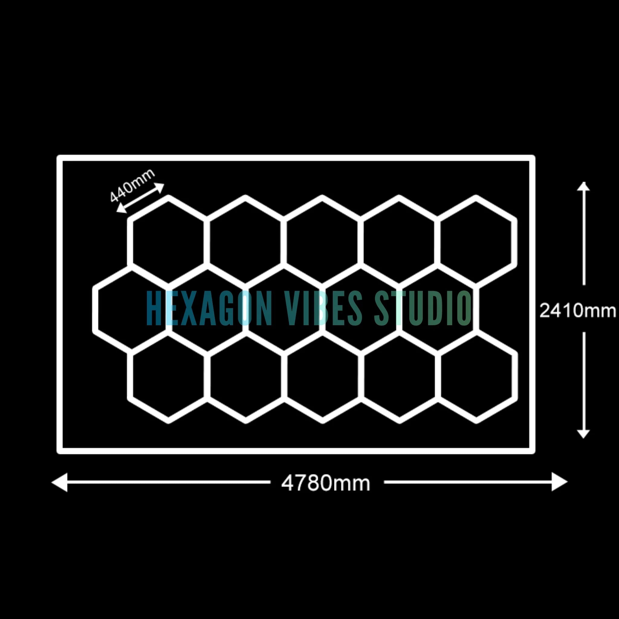 Large Size Hexagon LED Lighting for Garage Car Repair Wash Detailing Workshop Gym Barbershop Honeycomb LED Tube Ceiling Light Everyday Essentials