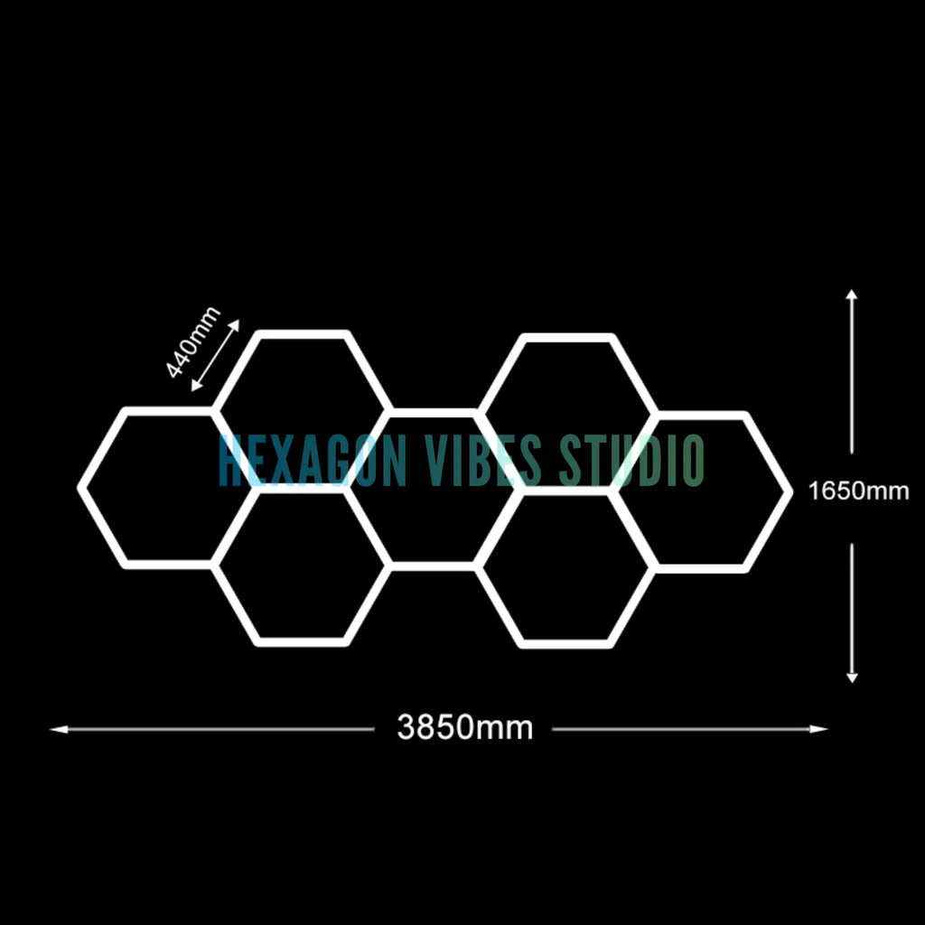 Large Size Hexagon LED Lighting for Garage Car Repair Wash Detailing Workshop Gym Barbershop Honeycomb LED Tube Ceiling Light Everyday Essentials