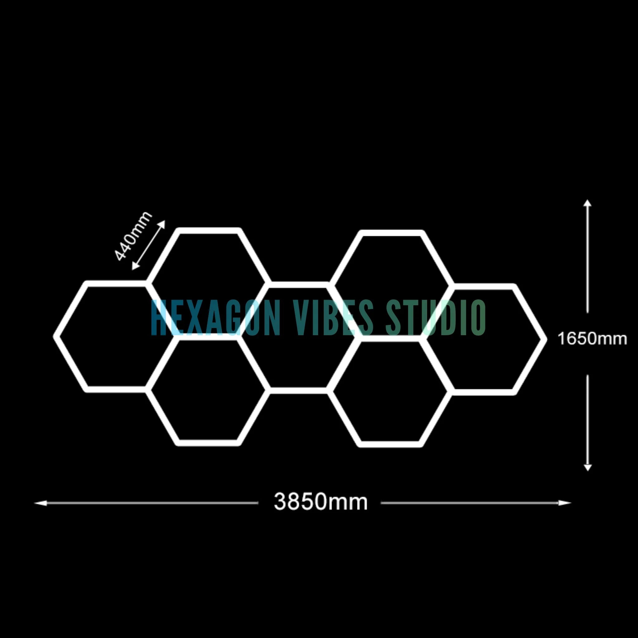 Large Size Hexagon LED Lighting for Garage Car Repair Wash Detailing Workshop Gym Barbershop Honeycomb LED Tube Ceiling Light Everyday Essentials